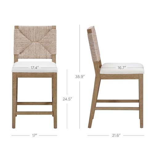 Bohemian Boucle Counter Height Bar Stool