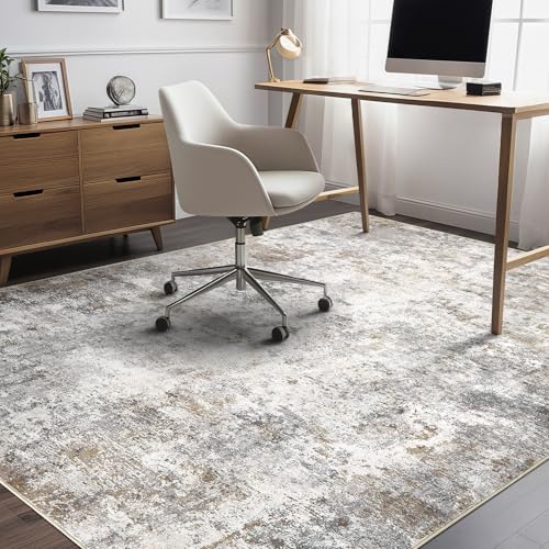 Washable Modern Abstract 8x10 Area Rug