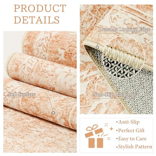 Vintage Floral 8x10 Area Rug for Home