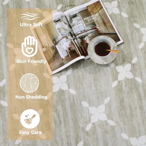 Large Geometric Grille Area Rug for Home