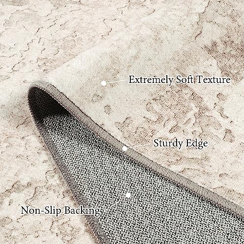 Abstract Washable 6x9 Rug with Anti-Slip Backing