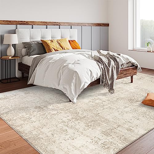 Abstract Washable 6x9 Rug with Anti-Slip Backing