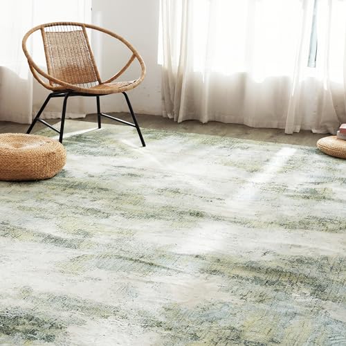 Colorful Modern Abstract 8x10 Washable Area Rug