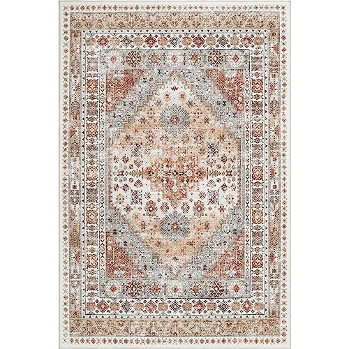 Vintage Boho 8x10 Orange Area Rug