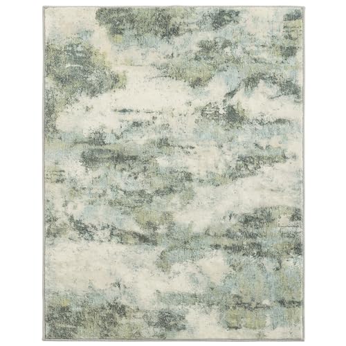 Colorful Modern Abstract 8x10 Washable Area Rug