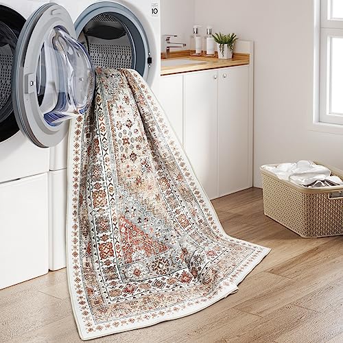 Vintage Boho 8x10 Orange Area Rug