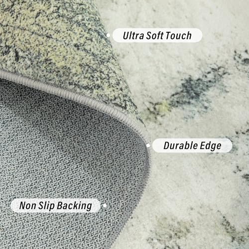 Colorful Modern Abstract 8x10 Washable Area Rug