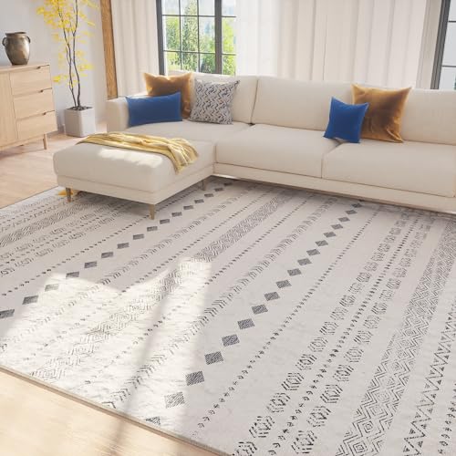 RELEANY Washable Geometric Area Rug
