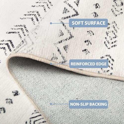 RELEANY Washable Geometric Area Rug