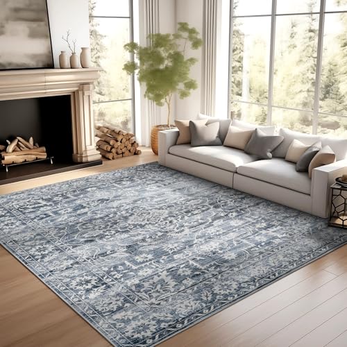 Floral Vintage 8x10 Washable Area Rug