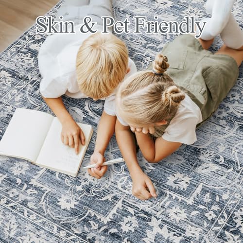 Floral Vintage 8x10 Washable Area Rug