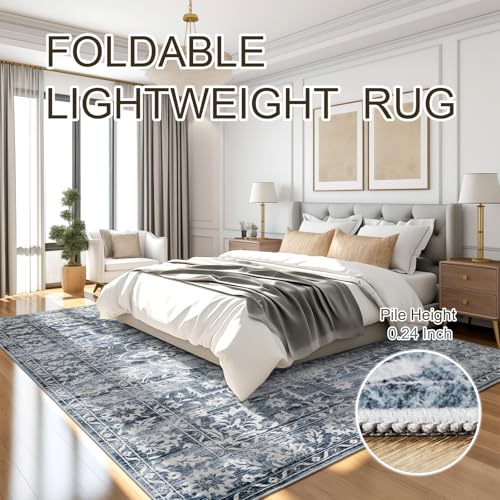 Floral Vintage 8x10 Washable Area Rug