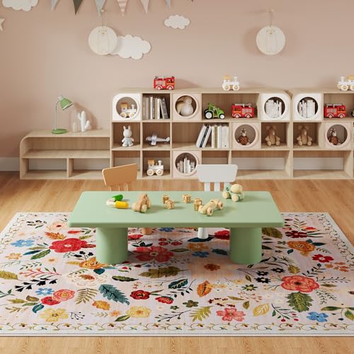 Boho Blumenmuster Teppich für Wohnzimmer und Schlafzimmer