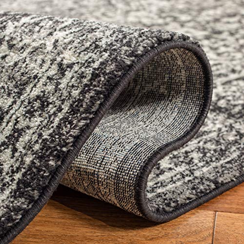 Evocative Black & Grey Oriental Area Rug 10'x14