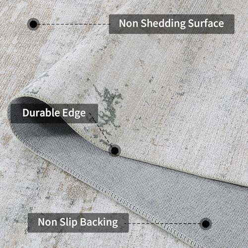 Boho Teppich für Wohnzimmer und Schlafzimmer, Khaki