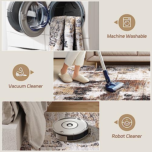 Modern 8x10 Abstract Area Rug - Non-Slip