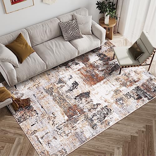Modern 8x10 Abstract Area Rug - Non-Slip