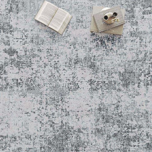 Modern Abstract Blue 8x10 Washable Area Rug