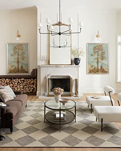 Loloi Francis Beige/Charcoal Area Rug 7'9" x 9'9