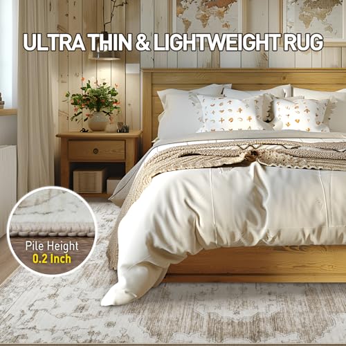 Vintage Rutschfester Wohnzimmerteppich für alle Räume