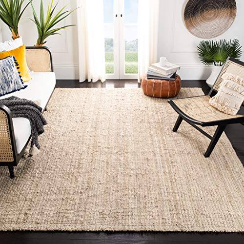 Hand Woven Ivory Jute Area Rug, 10' x 14