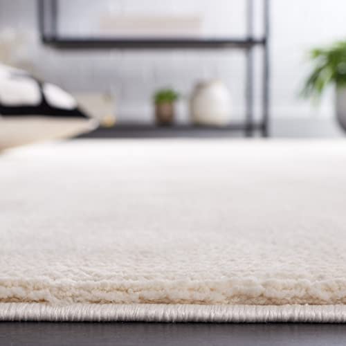 Ivory Solid 9' x 12' Non-Shedding Area Rug
