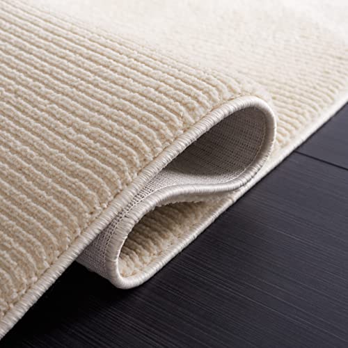 Ivory Solid 9' x 12' Non-Shedding Area Rug