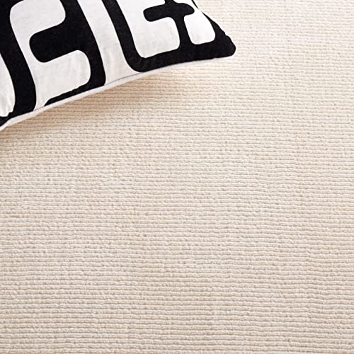 Ivory Solid 9' x 12' Non-Shedding Area Rug