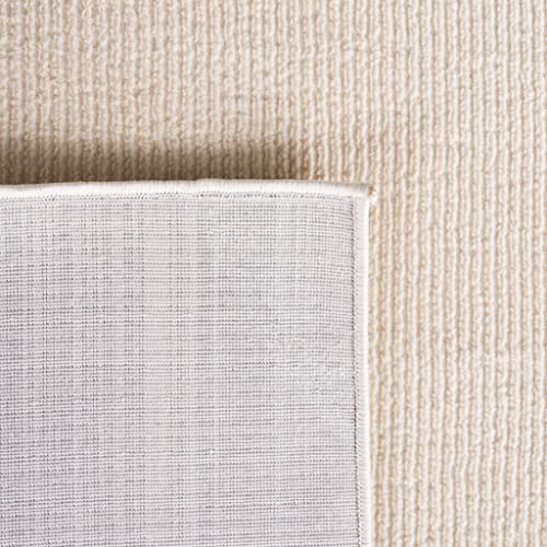 Ivory Solid 9' x 12' Non-Shedding Area Rug