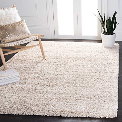 Ivory & Beige Modern Abstract Area Rug 9' x 12