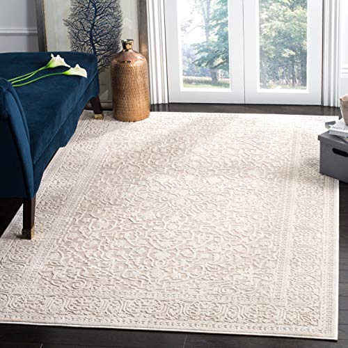 Beige & Cream Vintage Distressed 10' x 14' Rug