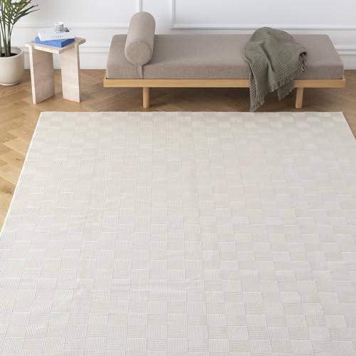 Willow 8'x10' Washable Beige Area Rug