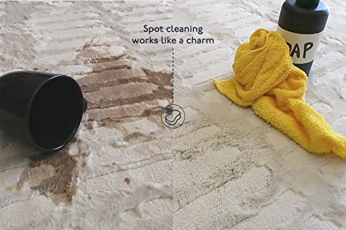 Willow 8'x10' Washable Beige Area Rug