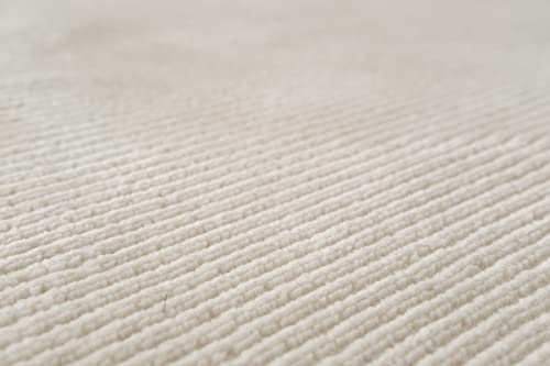 Beige Stripe Washable Area Rug 8'x10