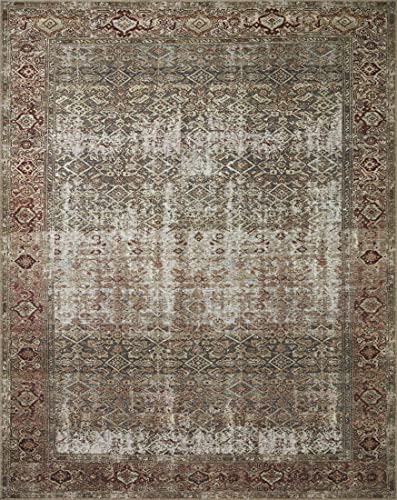 Georgie Collection Moss/Salmon 10' x 14' Area Rug