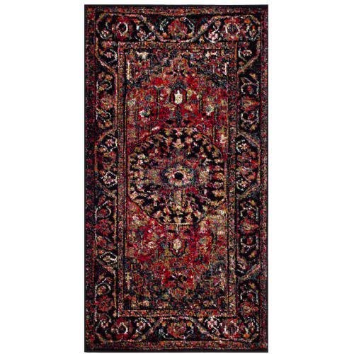 Vintage Hamadan 9' x 12' Area Rug - Red Multi