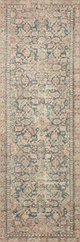 Aubrey Collection Navy/Multi Traditional Area Rug 10x14