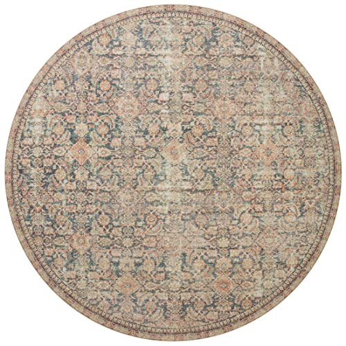Aubrey Collection Navy/Multi Traditional Area Rug 10x14