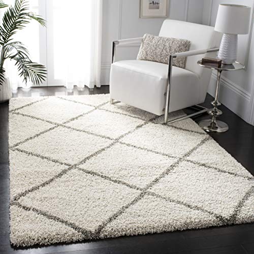 Hudson Shag Ivory/Grey Area Rug by Safavieh
