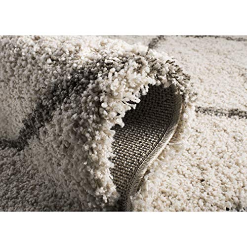 Hudson Shag Ivory/Grey Area Rug by Safavieh