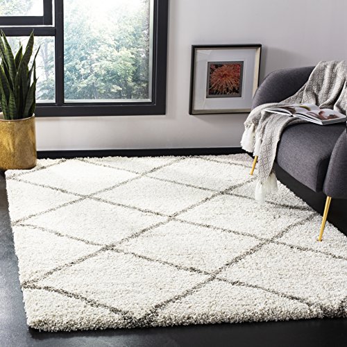 Hudson Shag Ivory/Grey Area Rug by Safavieh