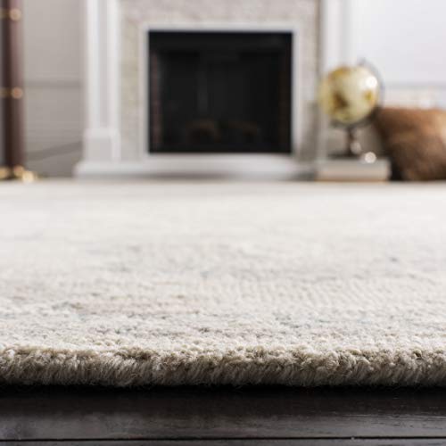 Handcrafted Shabby Chic Ivory Boucle Rug