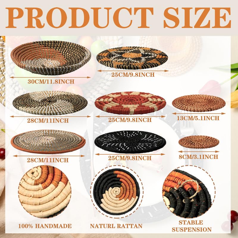 Boho Wandkorb Set für Rustikale Wohnkultur