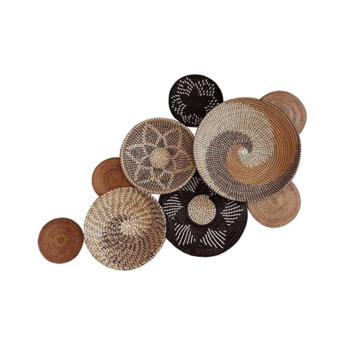 9-Piece Boho Woven Basket Wall Art Set