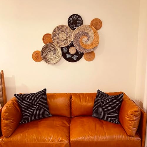 9-Piece Boho Woven Basket Wall Art Set