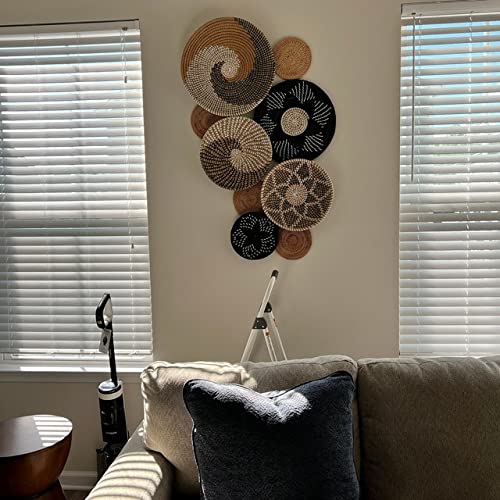 9-Piece Boho Woven Basket Wall Art Set