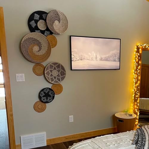 9-Piece Boho Woven Basket Wall Art Set