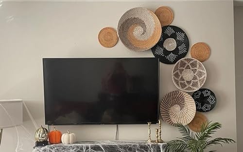 9-Piece Boho Woven Basket Wall Art Set