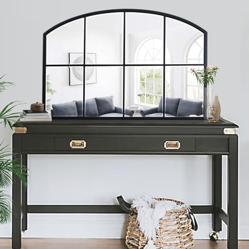 Black Arched Wall Mirror - Farmhouse Decor 42"X28
