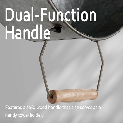 Rustic Oakrain Wall Mounted Towel Rack with Shelves